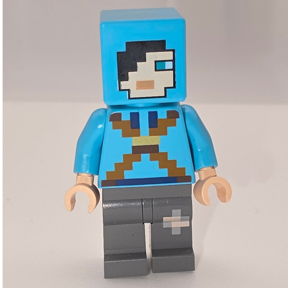LEGO Minecraft Dragon Slayer Minifigure Blue Excellent minifig toy